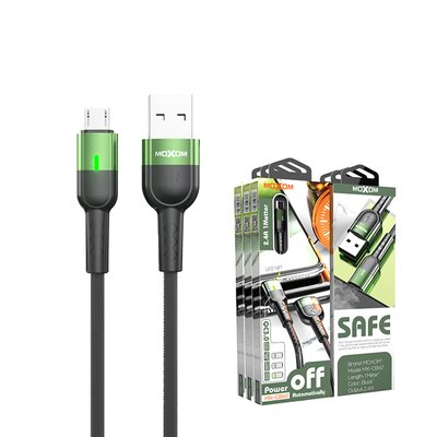 USB cable MOXOM micro USB (MX-CB60) QC3.0 fast charging (чорний) 00058097 фото