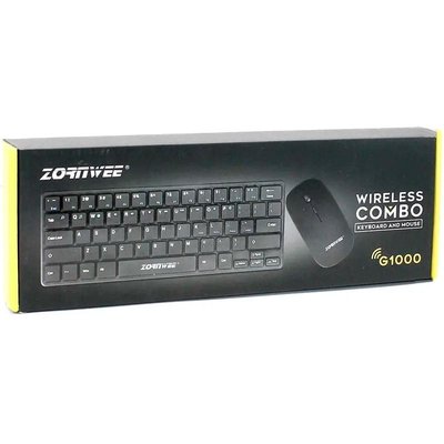 Комплект ZORNWEE (клавіатура + мишка) бездротовий Чорний /3M/ 00082135 фото