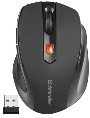 Мишка бездротова USB DEFENDER MM-315 чорна /6М/ 00083917 фото