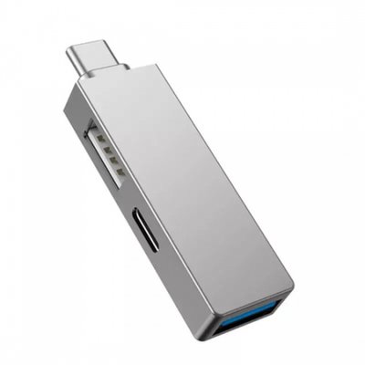 Type-C Хаб WiWu T02Pro (Type-C to USB3.0 + USB2.0 + Type-C PD&Data) /6M/ 00086155 фото