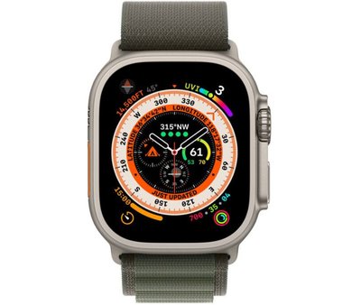 Apple Watch Ultra GPS + Cellular, 49mm Titanium Case with Green Alpine Loop awugal фото