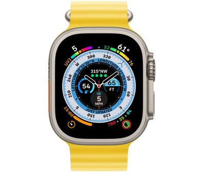 Apple Watch Ultra GPS + Cellular, 49mm Titanium Case with Yellow Ocean Band awuyob фото