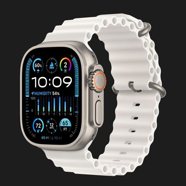 Apple Watch Ultra 2 49mm GPS + LTE Titanium Case with White Ocean Band awu2obwh фото