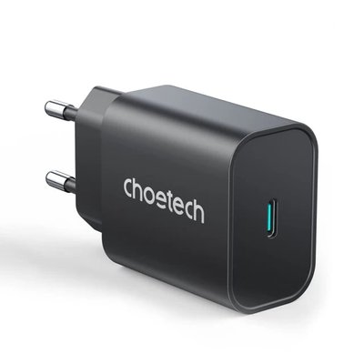 Блок живлення Choetech USB-C 25W Fast Charger Black /9M/ 00082115 фото
