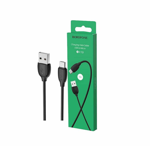 USB кабель BOROFONE BX19 Benefit Micro 2.4A/1m Black /3M/ 00055027 фото