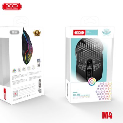 Ігрова мишка USB XO-M4 streamer RGB hive e-sport Wired (чорна) /3M/ 00073186 фото