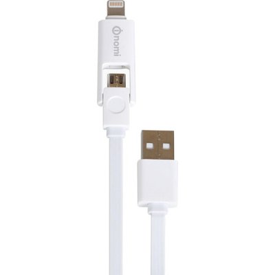 USB cable Nomi DCT 10mi Lightning+micro white 00005497 фото