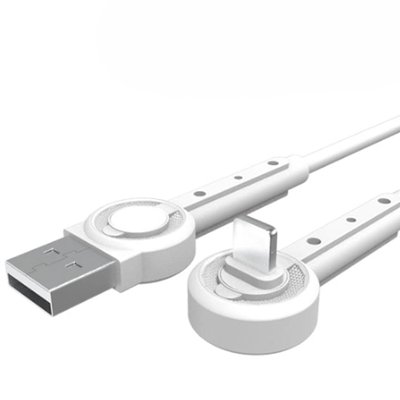 USB cable MOXOM Lightning (MX-CB01) (білий) /3M/ 00029309 фото