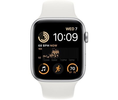 Apple Watch SE 2 GPS 40mm Silver Aluminium Case with White Sport Band awse240sl фото